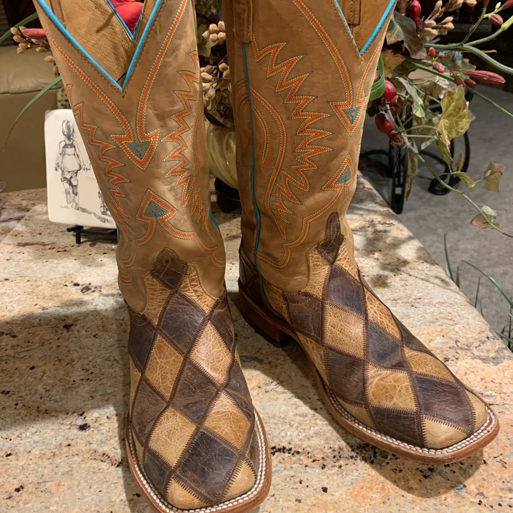 Men’s patchwork boots